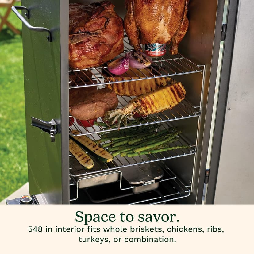 Cuisinart 30" Electric Smoker, 3 Adjustable Racks, Large Capacity BBQ Meat Smoker, Water & Wood Trays for Smoked Meat, Brisket, Salmon & Jerky, Adjustable Temperature Control