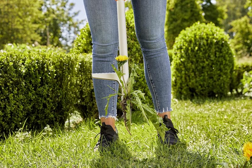 Gardena (03518 - Weed Puller Remover Tool, Heavy Duty Stand-Up Garden Hand Weeder, Easy Weed Removal, Built-in Ejector, Long Handle for Outdoor Use. Weeding Claw.
