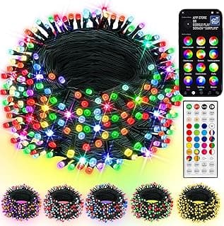 Dazzle Bright Smart Color Changing Christmas Lights, 66FT 200 LED RGB String Lights with Remote & App Controlled, Christmas Decorations for Indoor Outdoor Holiday Xmas Tree Party Decor