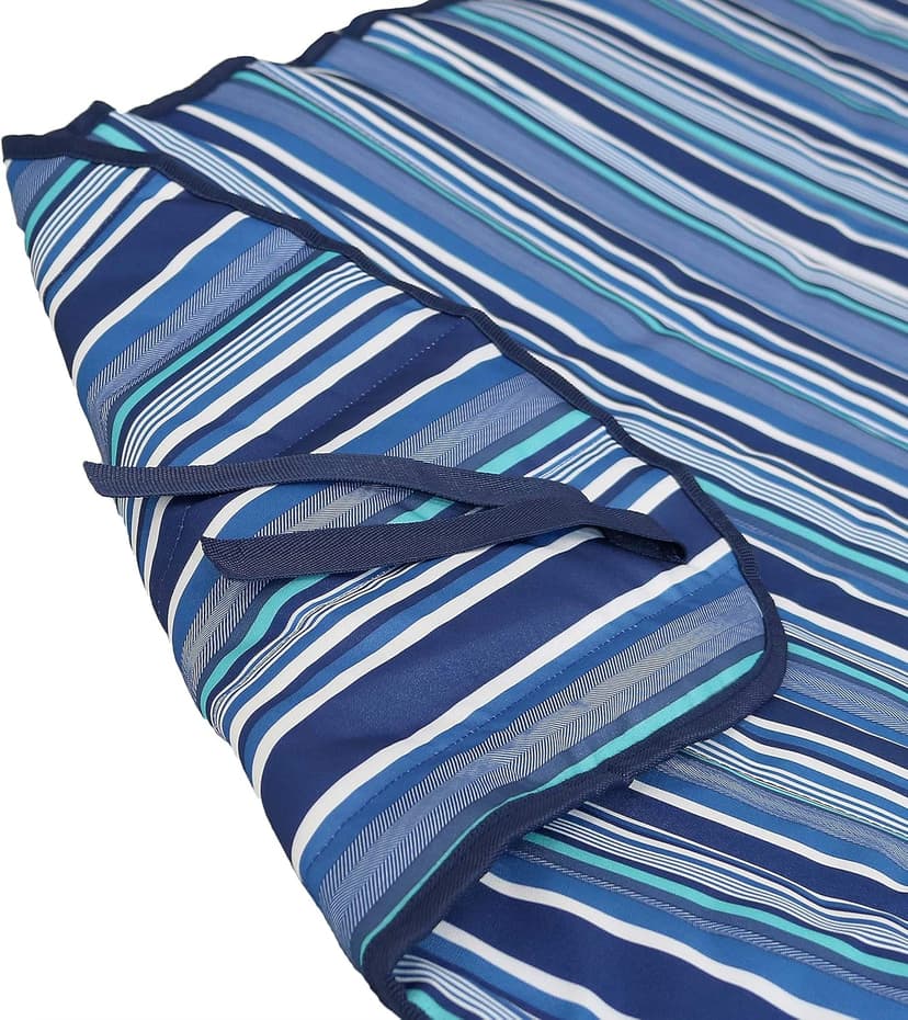 Sunnydaze Polyester Quilted Hammock Pad and Pillow Set - Weather-Resistant - Breakwater Stripe