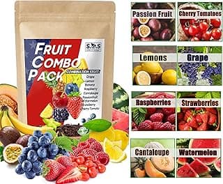1300+ Seeds Fruit Variety Pack, Grow 8 Juicy Summer Fruits Tomatoes, Melons, Berries & More, Heirloom Starter Kit (Heirloom Mix for Gardens)