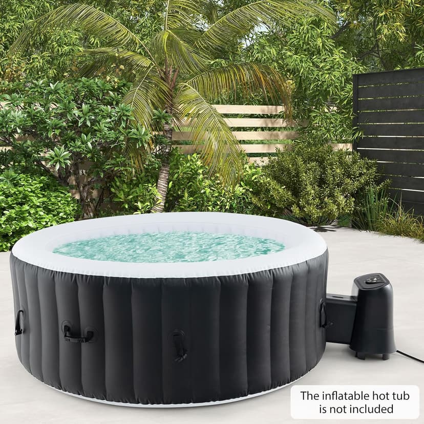 Goplus Electric Heater Pump for Inflatable Hot Tub, 1350W SPA Control Center for Bubble, Filtration & Heating, Water Heater Control with Touch Panel & LED Display, SPA Management System