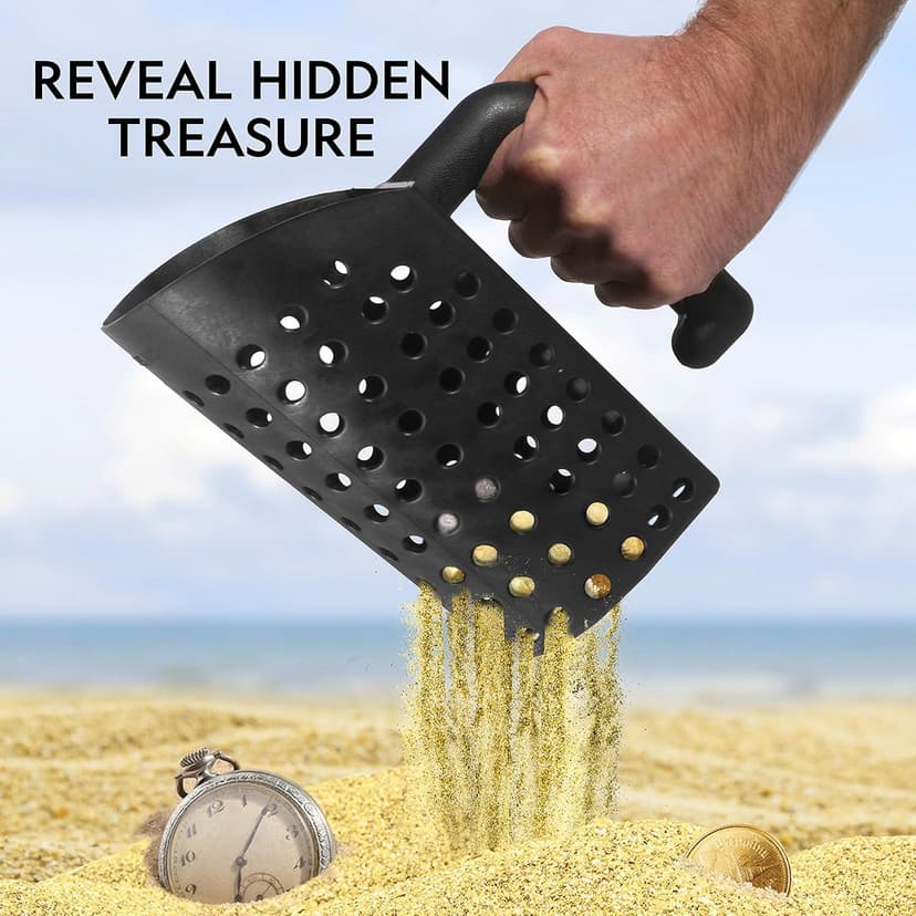 NATIONAL GEOGRAPHIC Metal Detector Accessories – Includes Sand Scoop for Metal Detecting and Metal Detector Shovel, Use as Sand Sifter for The Beach, Metal Detecting Accessories