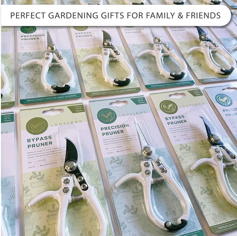 Bypass Pruning Shears Hand Pruner Garden Trimming Scissors Plant Trimmers Herb Snips Flower Clippers Ergonomic Handle Modern Garden Tools (Classic Cream)