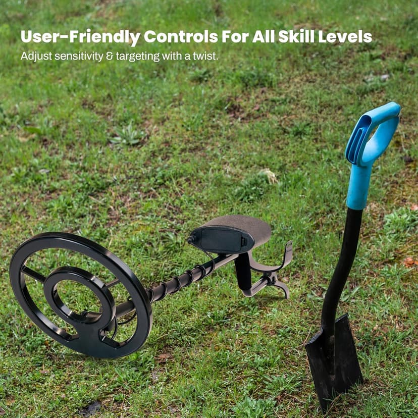 Bounty Hunter TK4 Tracker IV Metal Detector with Waterproof 8-Inch Coil, Versatile Detection Modes, Durable Construction, and Easy-to-Use Controls for All-Terrain Treasure Hunting Adventures