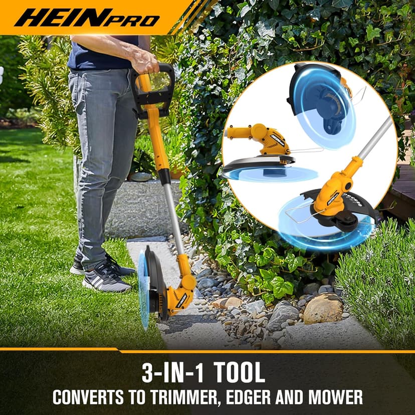 Cordless String Trimmer Compatible with Dewalt 20V Battery, 12-Inch Weed Wacker Cordless, Auto Line Feed, Electric Weed Eater Battery Powered, Grass Trimmer with 2 Replacement Spool