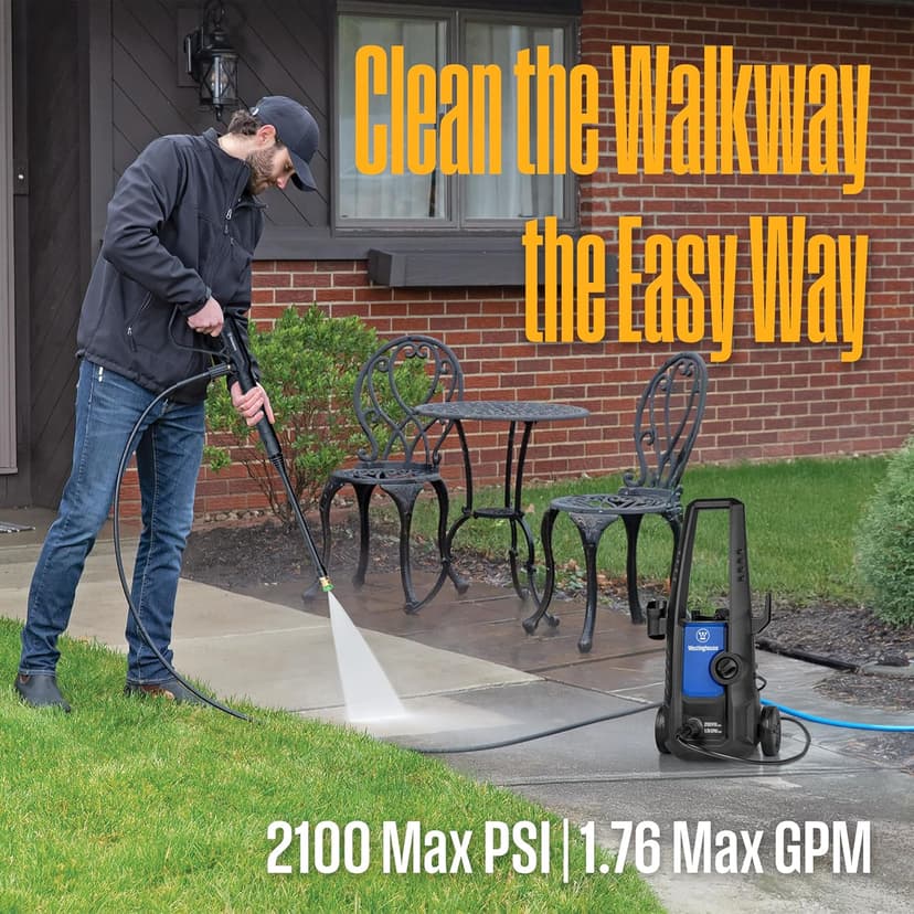 Westinghouse ePX3050 Electric Pressure Washer, 2100 Max PSI 1.76 Max GPM with Foam Cannon, for Cars/Fences/Driveways/Home/Patios