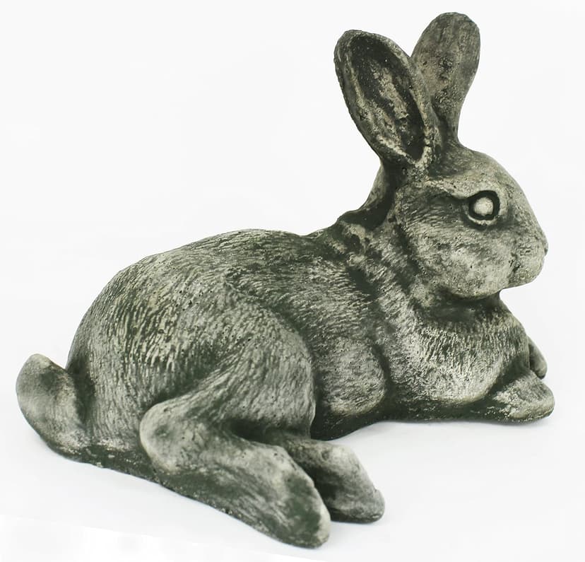 Laying Rabbit Concrete Statue Garden Outdoor Yard Cement Bunny Stone Statues Art