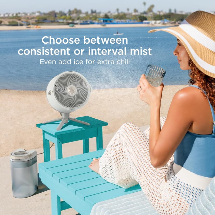 Shark FlexBreeze Pro Mist Fan — Indoor & Outdoor, Integrated Misting, Pedestal to Tabletop, Corded or Cordless, Up to 24-Hr Battery, Oscillating, White, FA302WH (2025 Release)