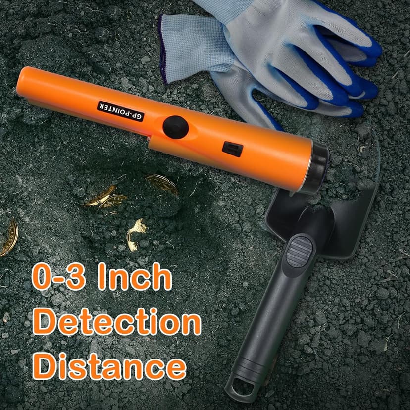 Metal Detector Kit Accessories Include Metal Detector Pinpointer, Sand Sifter Scoop, Shovel Glove, Finds Bag, Semi Waterproof Detection Handheld Pin Pointer Wand Accessories for Adult Treasure Hunting