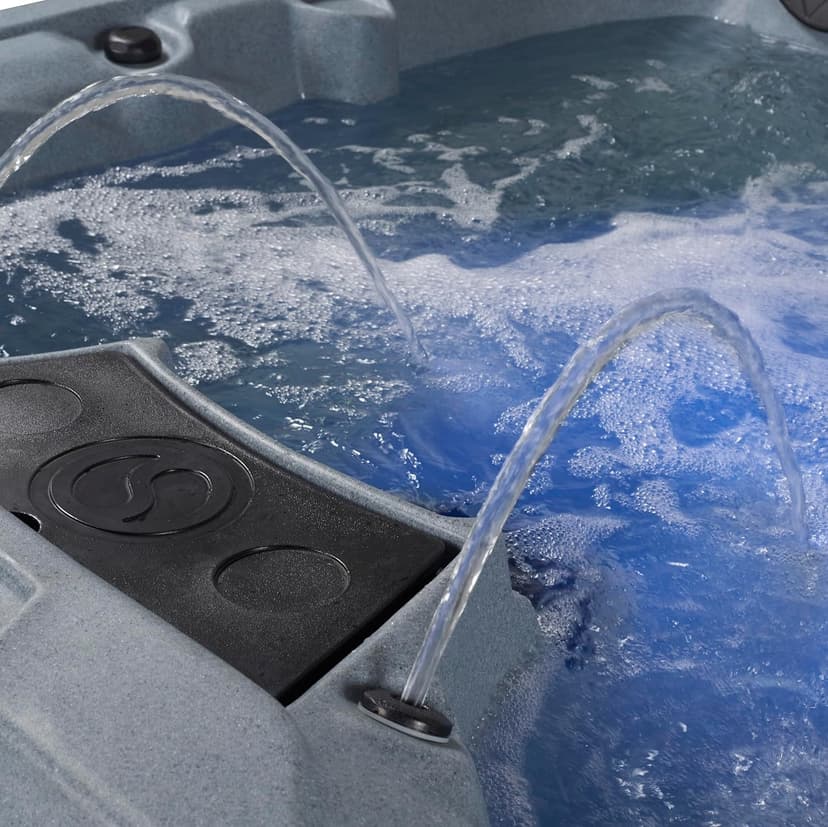 Palm Beach Outdoor Hot Tub, 5-6 Person 30-Jet, 69-Port Lounger Spa with Ice Bucket by Aqualife by Strong Spas