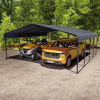 Metal Carport 20x20 Heavy Duty,RV Carport & Outdoor Canopy | Durable Shed Kits, Plastic Sheds & Garden Sheds, Car Tents, and Metal Roof Storage Solutions