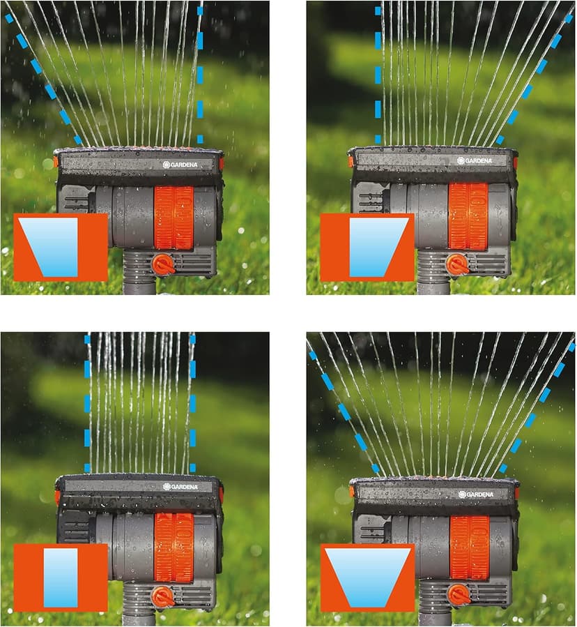 Gardena (84-BZMX) Up to 2300 Sq Ft, ZoomMaxx Adjustable Oscillating Sprinkler on Weighted Base for Watering of Lawn, Yard and Garden. Includes Gardena Quick Connector System to Connect to Hose.