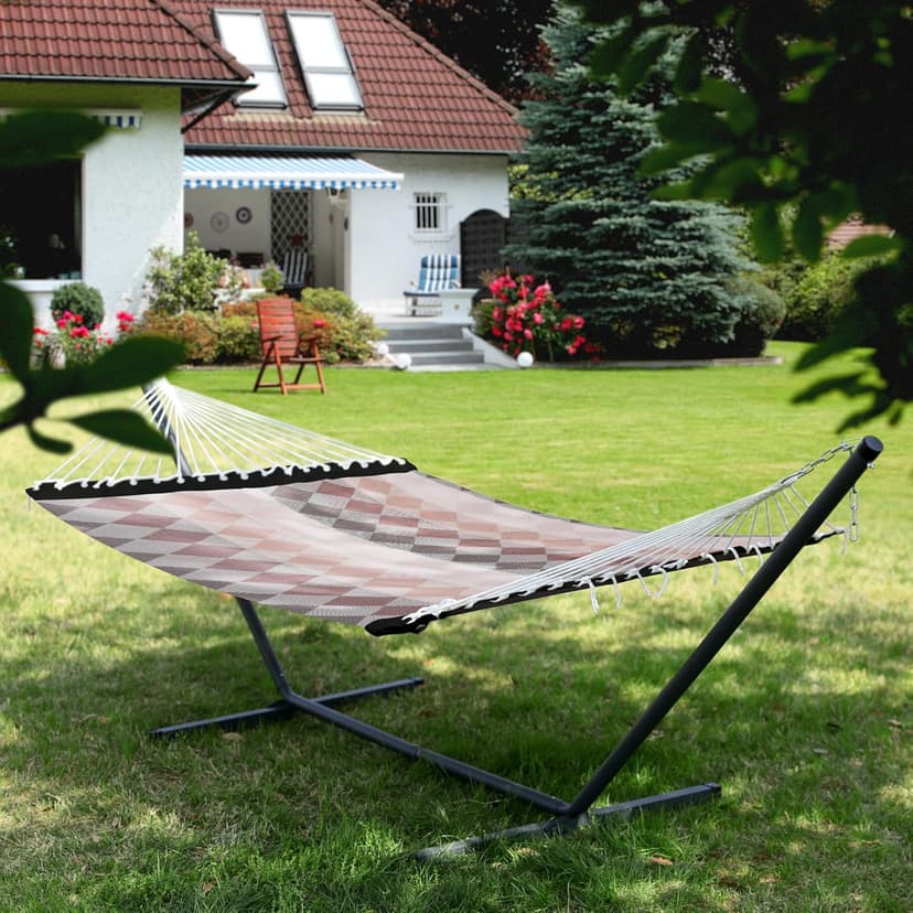 Patio Watcher 13 FT Quick Dry Textilene Hammock - Outdoor Double Hammock - Heavy Duty for Outside - 450 lbs Capacity - Rhomb