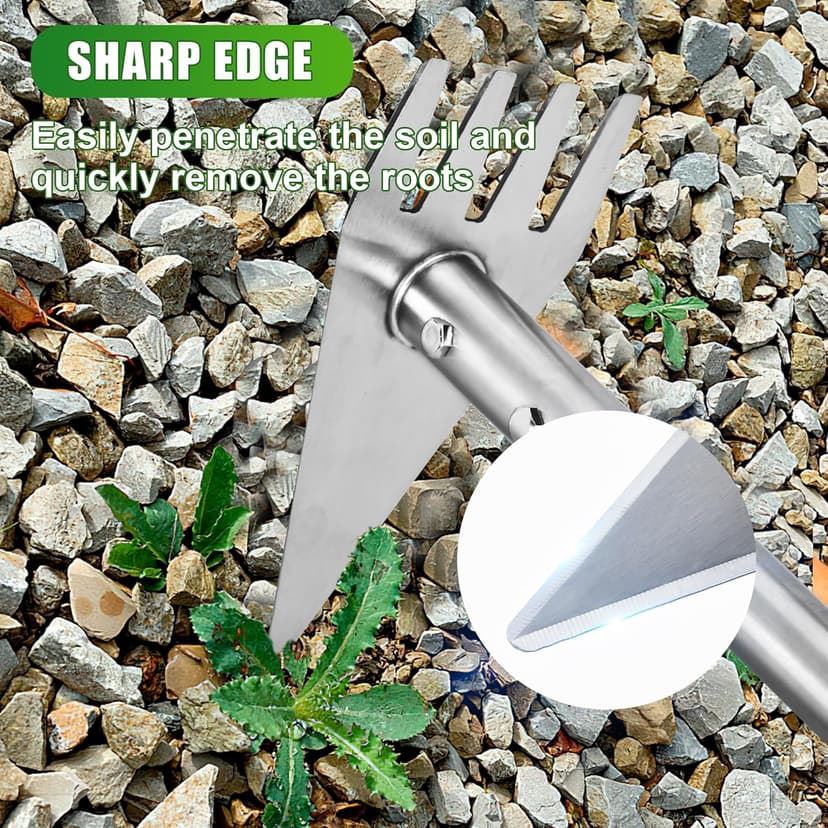 Dual Headed Hoe Garden Tool, 29.5"-57.7" Adjustable Long Handle Hoe Garden Tool, Stainless Steel Hoe Cultivator Gardening Tool, for Gardening Planting, Weeding, Digging, Loosening Soil