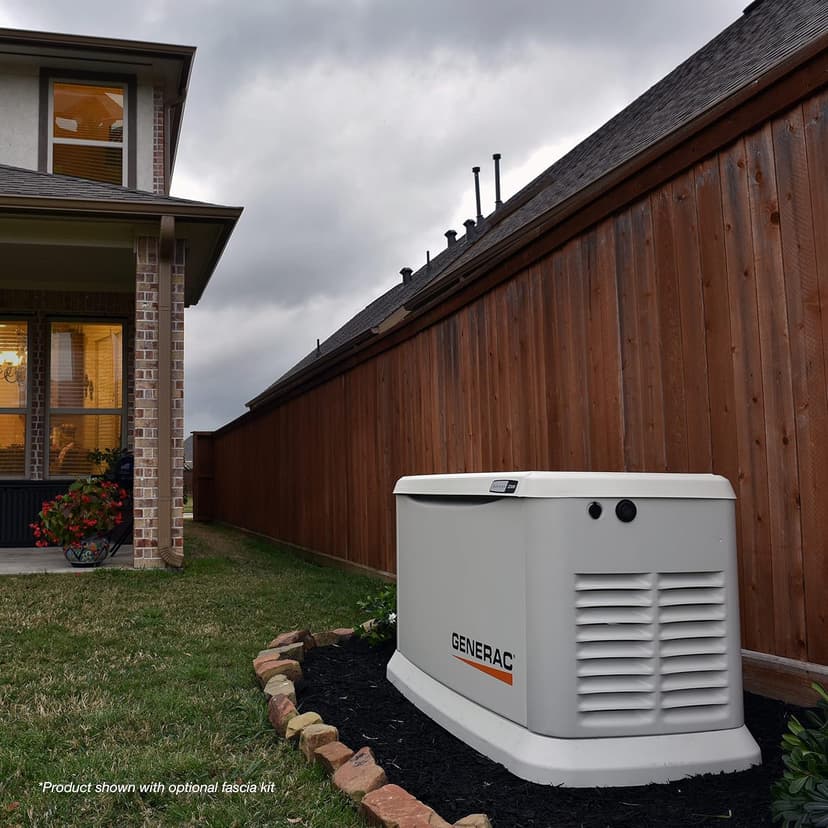 Generac Guardian 22kW Home Standby Generator with 200 Amp Transfer Switch, Durable All Aluminum, WiFi Enabled with G-Force Engine, Easy to Use, Whole House Power Backup, Smart Outage Solution - Bisque