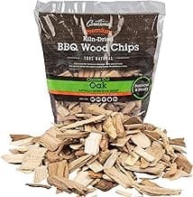 Camerons All Natural Oak Wood Chips for Smoker - 260 Cu. in. Bag, Approx 2 Pounds - Kiln Dried Coarse Cut BBQ Grill Wood Chips for Smoking Meats - Barbecue Smoker Accessories - Grilling Gifts for Men