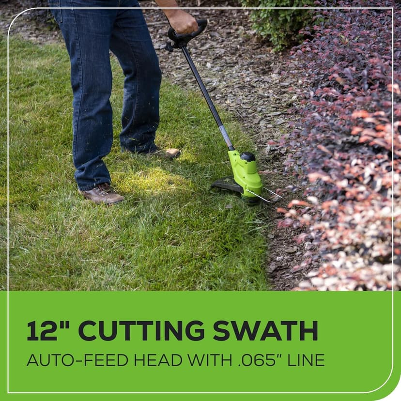 Greenworks 48V (2x24V) High - Performance Cordless Yard Tool Combo: 21" Self - Propelled Lawn Mower, 12" Trimmer & Blower, with 3 Batteries & 2 Chargers