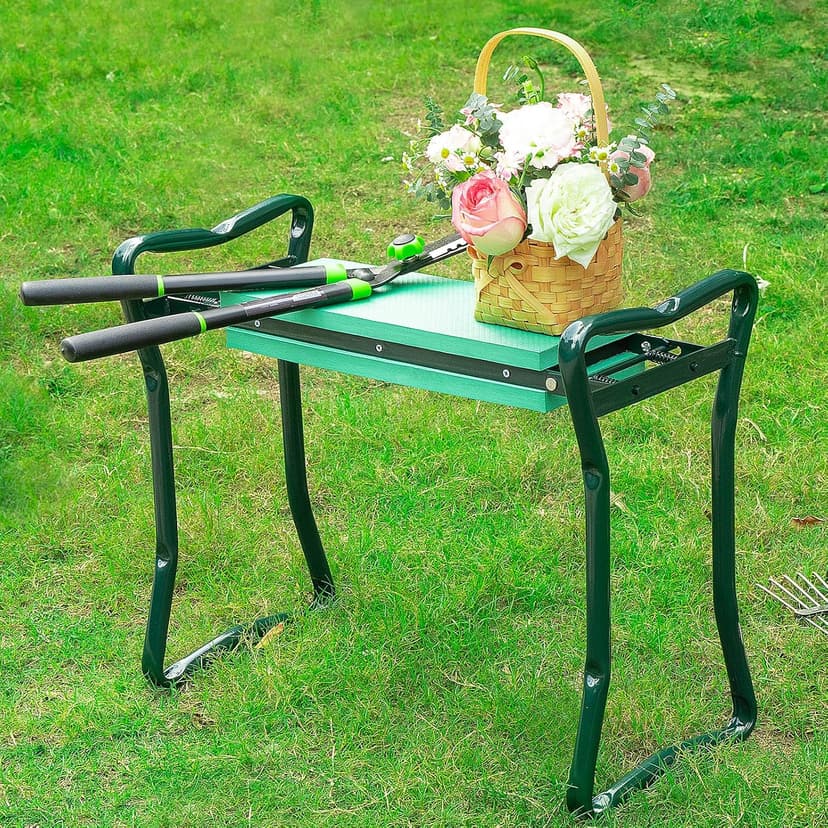 Backyard Expressions Garden Kneeler - Multi-Functional Gardening Seat and Kneeler