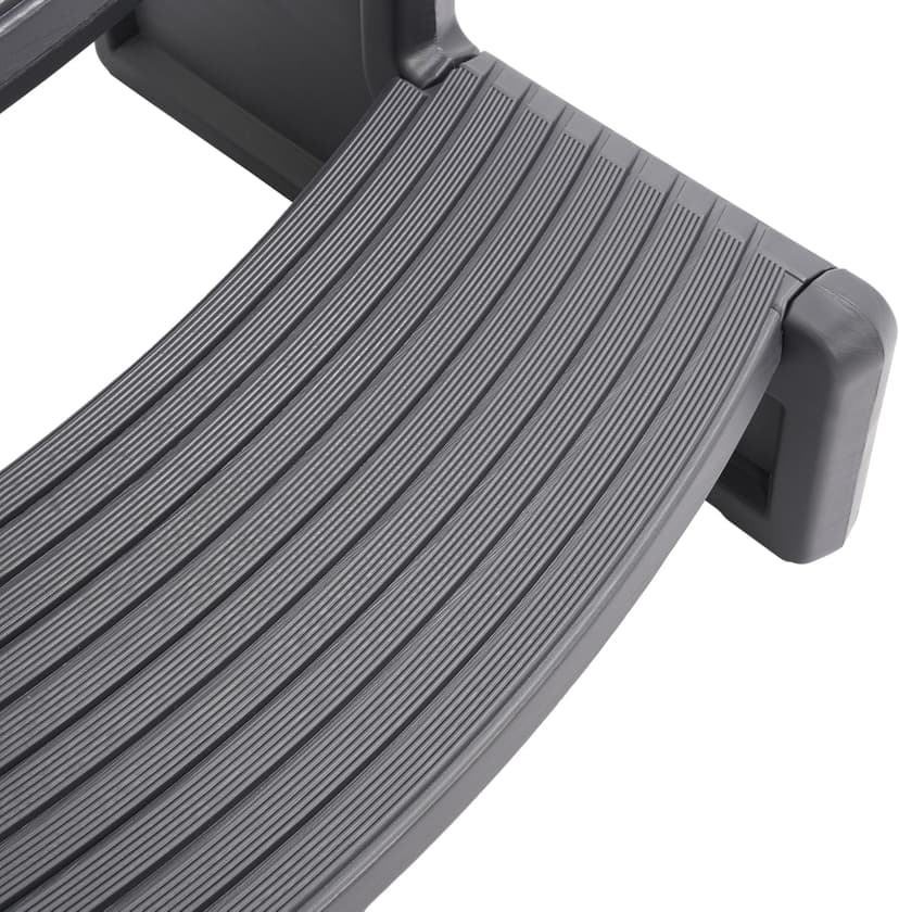 HECASA Spa Step Hot Tub 2-Step Universal Outdoor Indoor Step Stool Pool Ladder Plastic Slip Resistant Striped - Dark Gray
