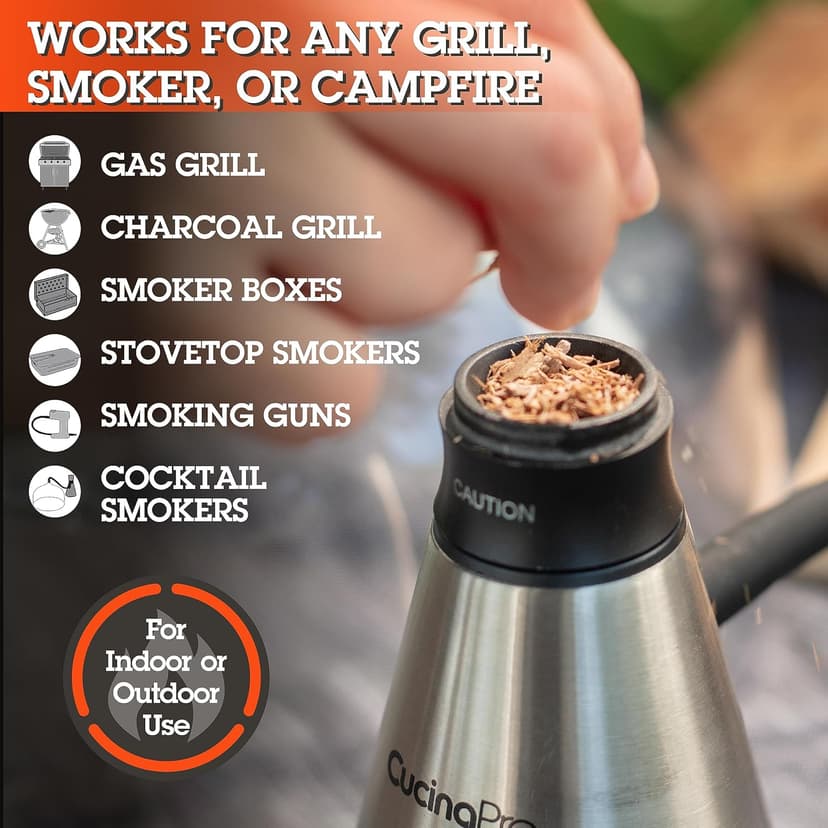 Camerons All Natural Extra Fine Oak BBQ Wood Chips for Smokers (1 Pint, 0.473 L) - Kiln Dried Wood Sawdust Shavings for Cocktail Smoking Guns, Stovetop Smokers, Smoke Boxes - Barbecue Grilling Gifts