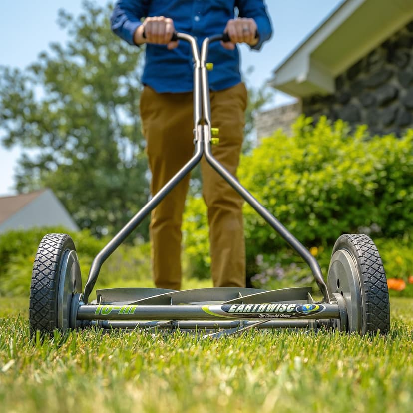 Earthwise 1715-16EW 16-Inch 7-Blade Push Reel Lawn Mower, Grey