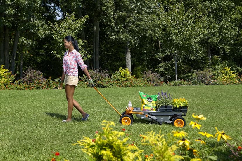 WORX Aerocart 8-in-1 Wheelbarrow / Yard Cart / Dolly + Attachable Wagon Kit