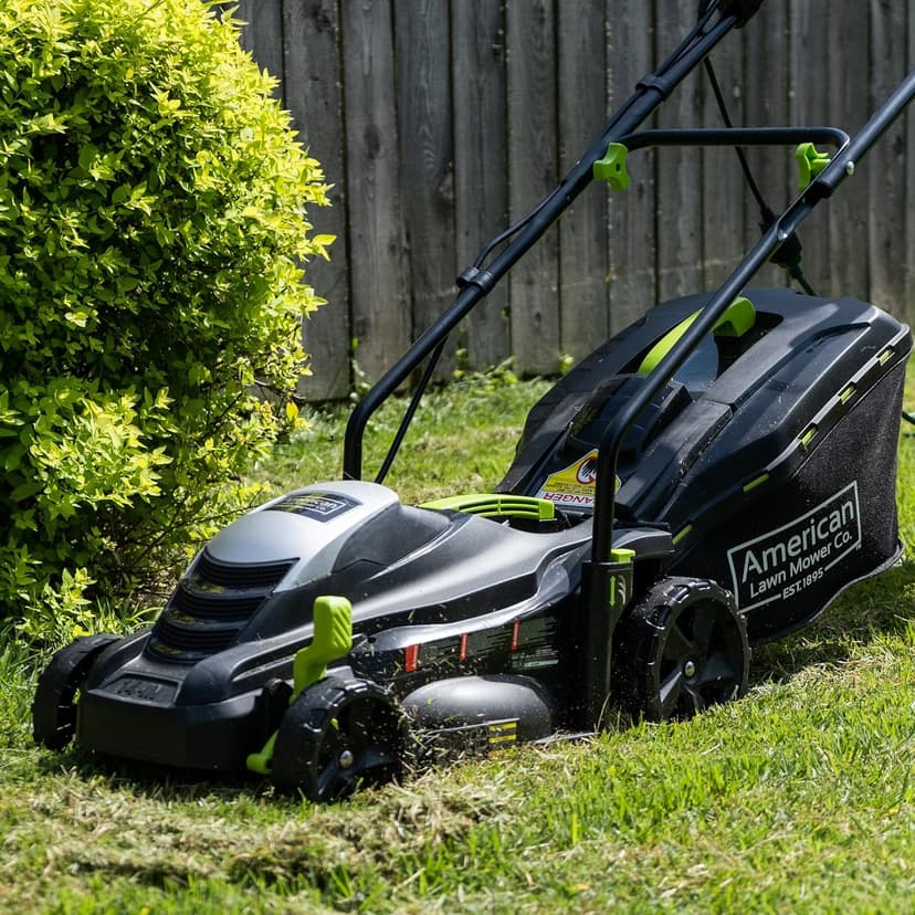 American Lawn Mower Company 50514 14" 11-Amp Corded Electric Lawn Mower, Black
