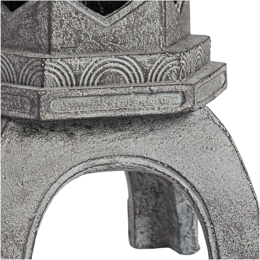 John Timberland Pagoda Statue Sculpture Asian Japanese Garden Decor Indoor Outdoor Front Porch Patio Yard Outside Home Balcony House Exterior Lawn Gray Old Faux Stone Finish Resin 16 1/2" Tall