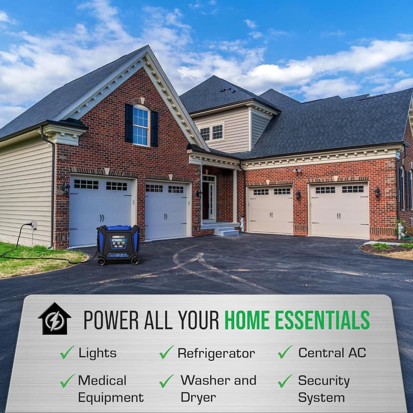 DuroMax XP16000iHT 16,000-Watt Tri Fuel Portable Digital Inverter Generator - Gas, Propane & Natural Gas, Remote Electric Start, Whole Home Power Backup, Transfer Switch Ready, RV & Emergency Ready