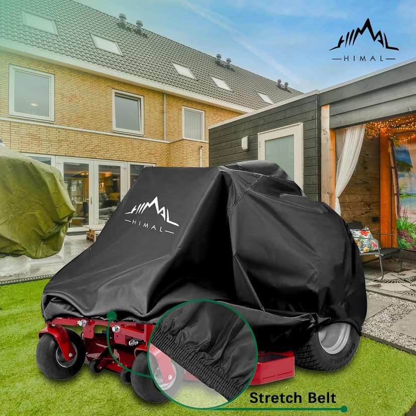 Himal Outdoors Zero-Turn Mower Protector, Heavy Duty 600D Polyester Oxford, UV Protection Universal Fit with Drawstring & Cover Storage Bag, Tractor Cover Up to 60" Decks