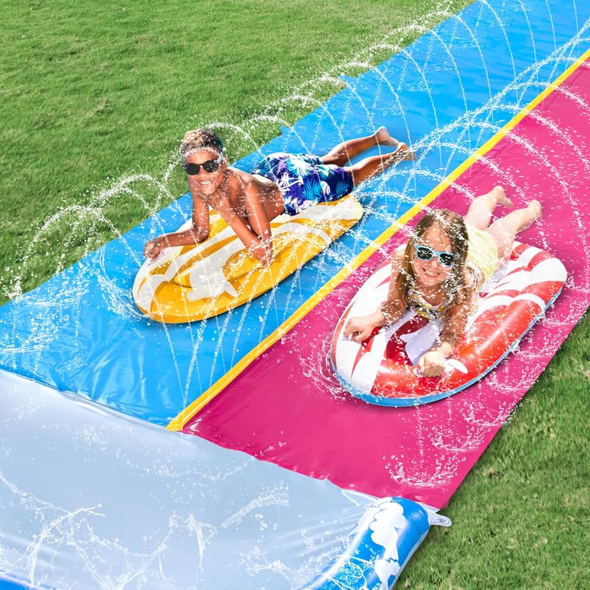 JOYIN 2 Pack Inflatable Body Boards for Water Slides, Body Board for Slip Slide, Swimming Pool Floating Learn to Swim, Summer Water Fun Toy for Kids and Toddlers