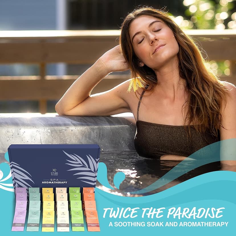 Hot Tub Aromatherapy 24 Pack – Now 2X Stronger - Set of Relaxing Spa Scents Including Lavender, Eucalyptus, Vanilla, Coconut, and More – Paraben-Free, Hot Tub Accessories for Adults