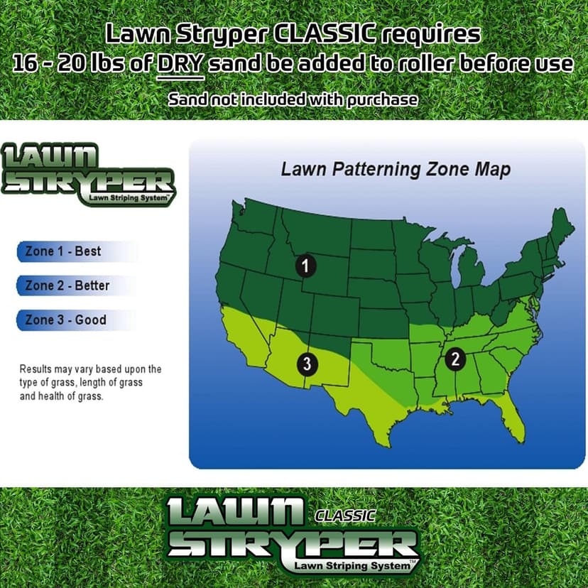 Classic-Lawn Striping System/Stripe Your Lawn Like A Ballpark/FITS Most Gas 20”-22” Residential Walk-Behind Lawn Mowers/Does NOT FIT Honda or Battery Powered Lawn Mowers