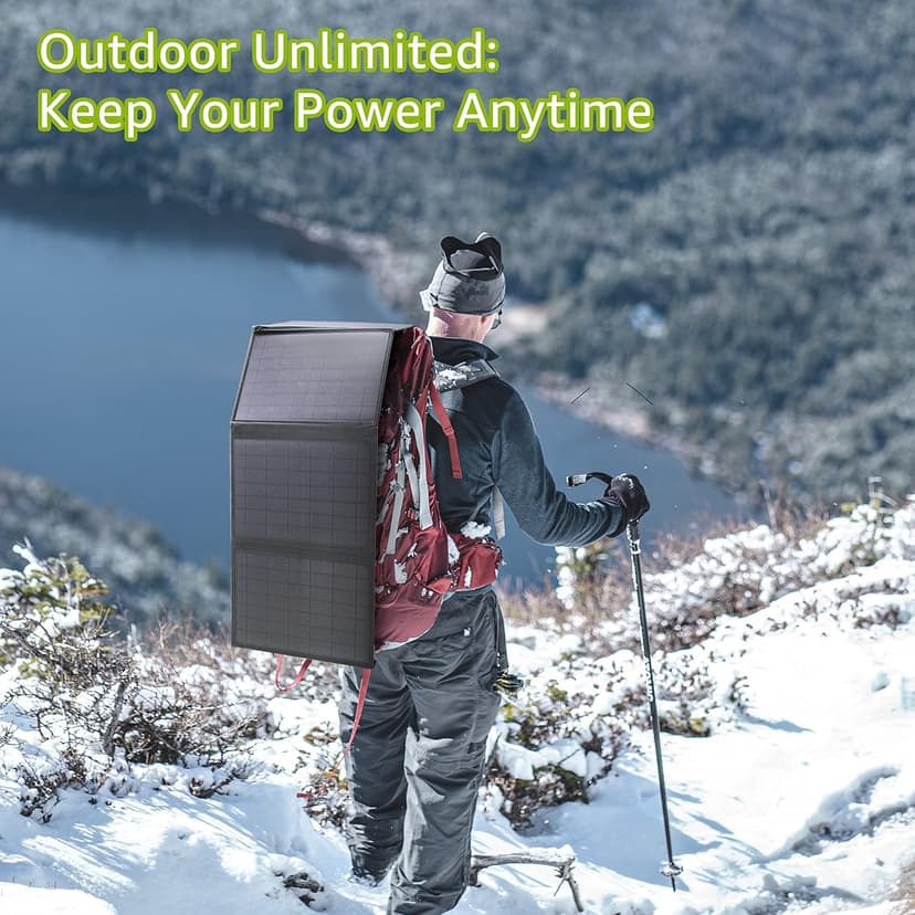 ZeroKor Solar Generator with Panel, 300W Portable Power Station with Solar Panel 40W, 110V Pure Sine Wave AC Outlet Electric Generator for Home Use Outdoor RV Camping