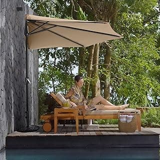 ABCCANOPY Patio Umbrella Outdoor Half Umbrellas for Patio, Backyard, Garden, Deck