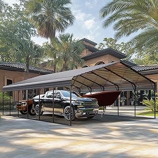 PHI VILLA 20 x 30-ft Carports, Durable Portable Garage Carport Canopy Car Tent