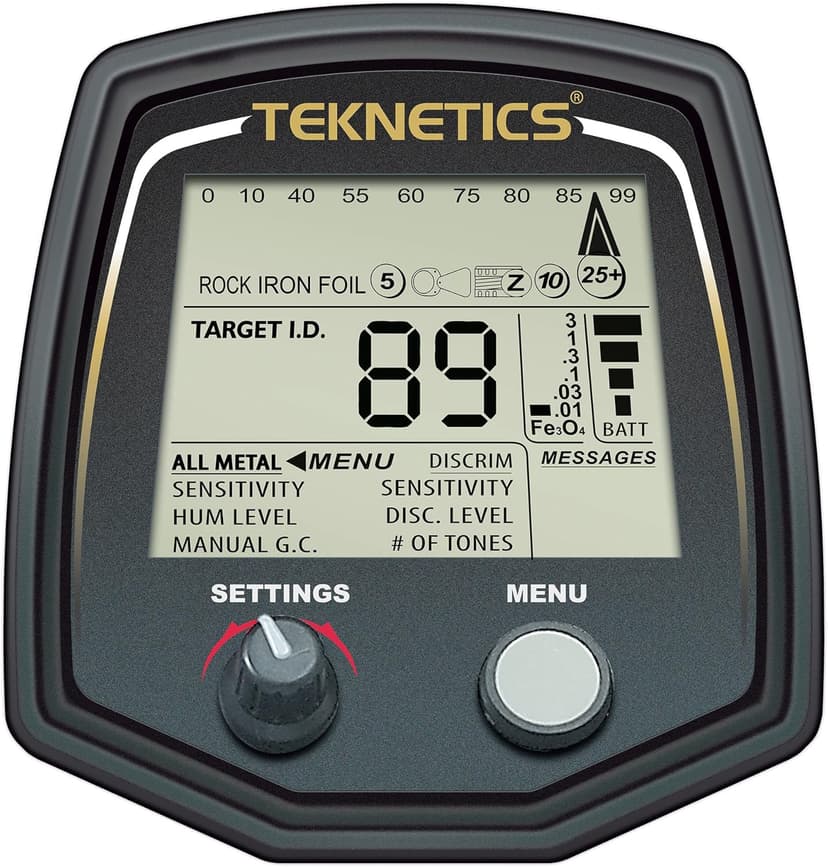 Teknetics T2LTD-BLK T2 Special Edition Metal Detector with 5-Inch and 11-Inch DD Coils, Best for Coin Shooting and Relic Hunting with Unmatched Depth and Speed, Trigger-Actuated Target Pinpointing