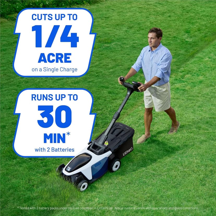 Electric Lawn Mower, Self-propelled Lawn Mower Cordless 40V(2x20V) 18.5" Brushless Mower with Electric Cutting Height Adjustment, High Speed, 2 x 4.0Ah Battery and Fast Charger Included