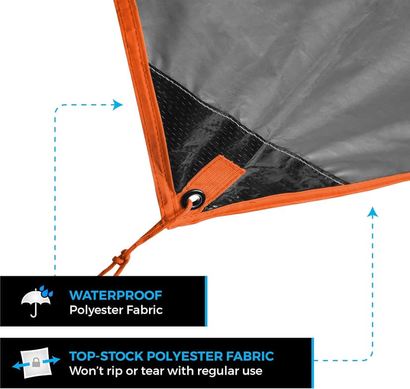 Bear Butt Hammock Rain Fly & Camping Tarp - 11 x 9 ft Ultralight Waterproof Tarp for Hammock & Tent Camping - Easy to Set Up