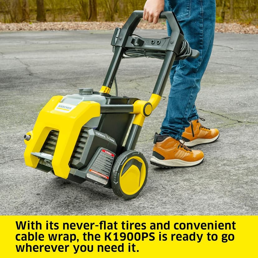 Kärcher Pressure Washer K1900PS, Max 2375 PSI, 3 Spray Nozzles, Detergent Tank, For Cars, Driveways, Siding, Patios, 1.46 max. GPM