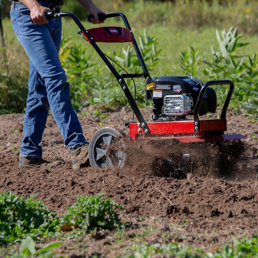 Toro Full Size Front Tine Tiller, 163cc Briggs & Stratton 4-Cycle Engine, Adjustable Tilling Width Up to 21", Variable Wheel Settings, Model Number: 58602