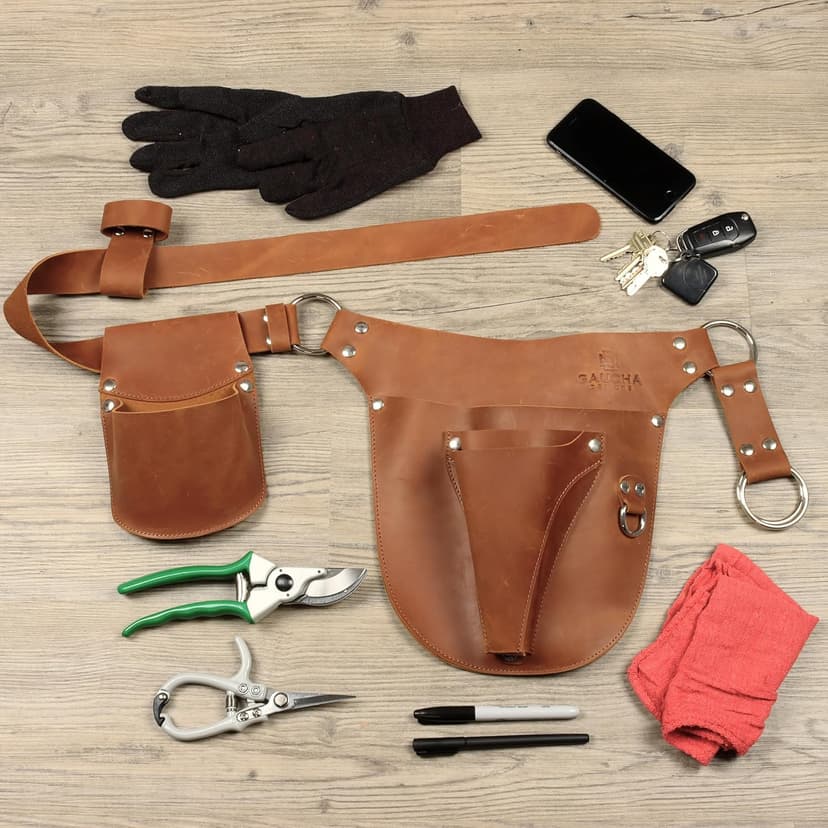 Leather Garden Tool Belt - Gardening gifts for women- Utility belt - Garden Tools Organizer Holster Pouch -Gift for Gardeners and Florists