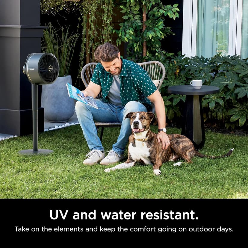 Shark FlexBreeze Fan - Indoor & outdoor oscillating fan, pedestal & tabletop, corded & cordless portable fan with outdoor InstaCool misting attachment - FA222