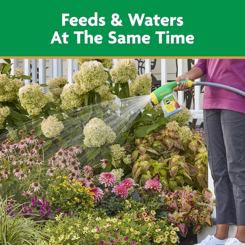 Miracle-Gro Garden Feeder with Water Soluble All Purpose Plant Food, Hose-end Feeder for Outdoor Plants, 1 lb.