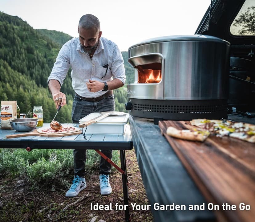 Solo Stove Pi Prime - Gas Pizza Oven with Cordierite Stone Cooking Surface - Demi-Dome Design - Wide-Mouthed Opening - Stainless Steel