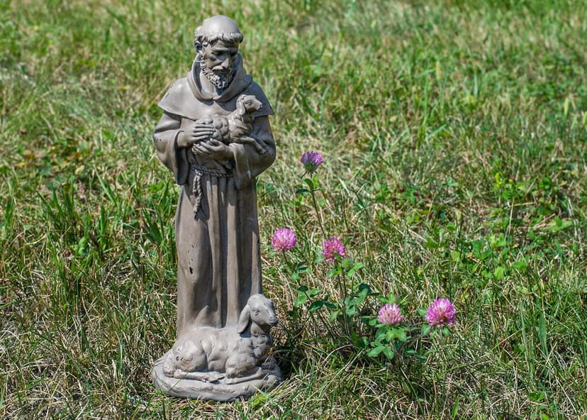 Roman – 15.25" St. Francis Garden Statue, Religious Outdoor Décor for Yard or Garden, Spiritual Gift for Nature and Animal Lovers