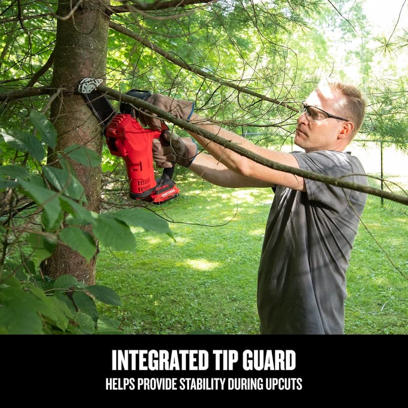 CRAFTSMAN V20 Cordless Pruning Saw, 6" Chain, Small Chainsaw with Battery and Charger Included (CMCCS320D1)