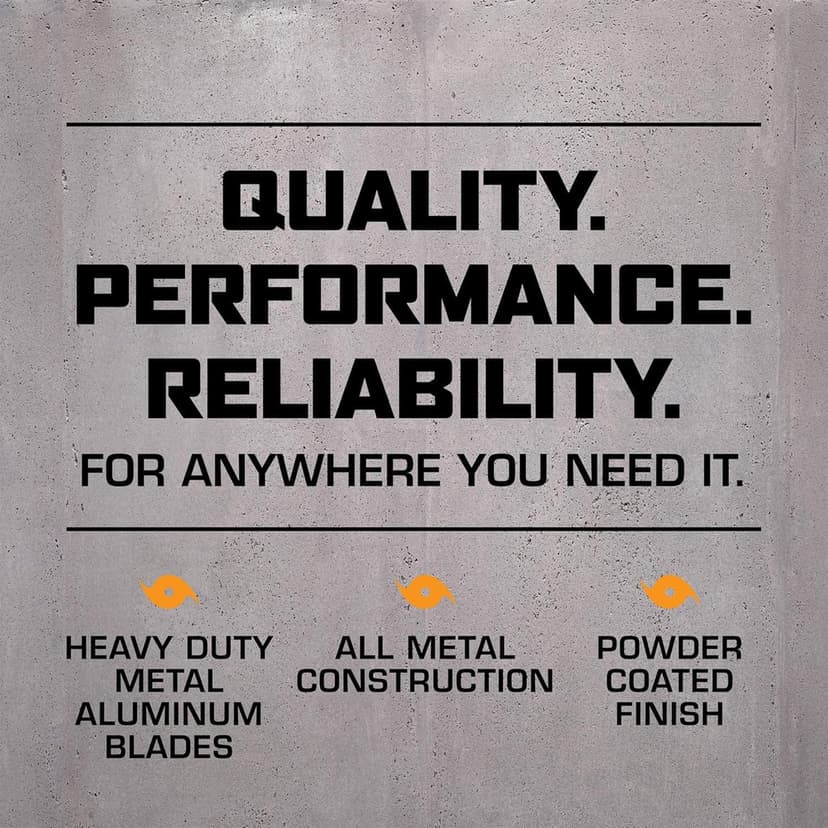 Hurricane Pro High-Velocity Oscillating Metal Stand Fan w/ 3-Speed Setting, 20" - Heavy-Duty Cooling Pedestal Unit w/ 4500 CFM, Adjustable Tilt & Height for Home, Garage, Gym & Workshop