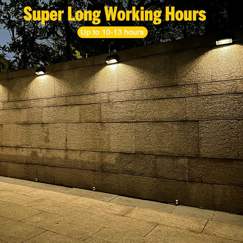 Brighter Solar Fence Lights,Solar Lights Outdoor Waterproof,Warm White and RGB 8 Colors,Dusk to Dawn Deck Light, Outdoor Lighting for Backyard/Railing/Wall/Step/Patio（12 Pack）